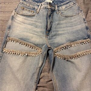 Good American Light Blue Diamond Straight Leg Jeans